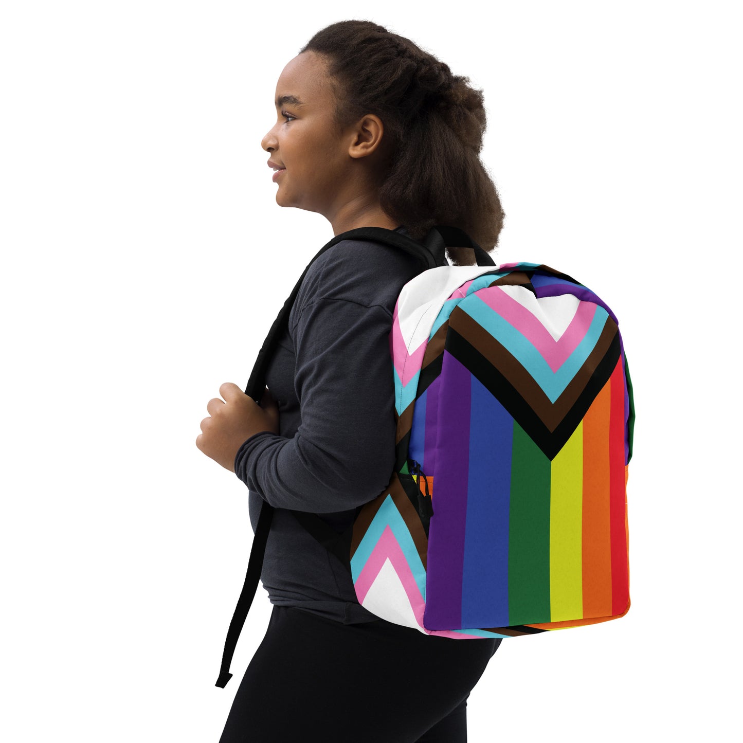 Progressive Pride Flag Minimalist Backpack