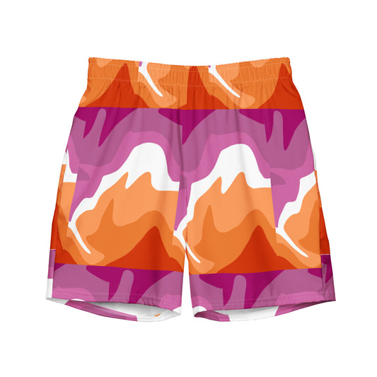 Lesbian Flag Swim Trunks