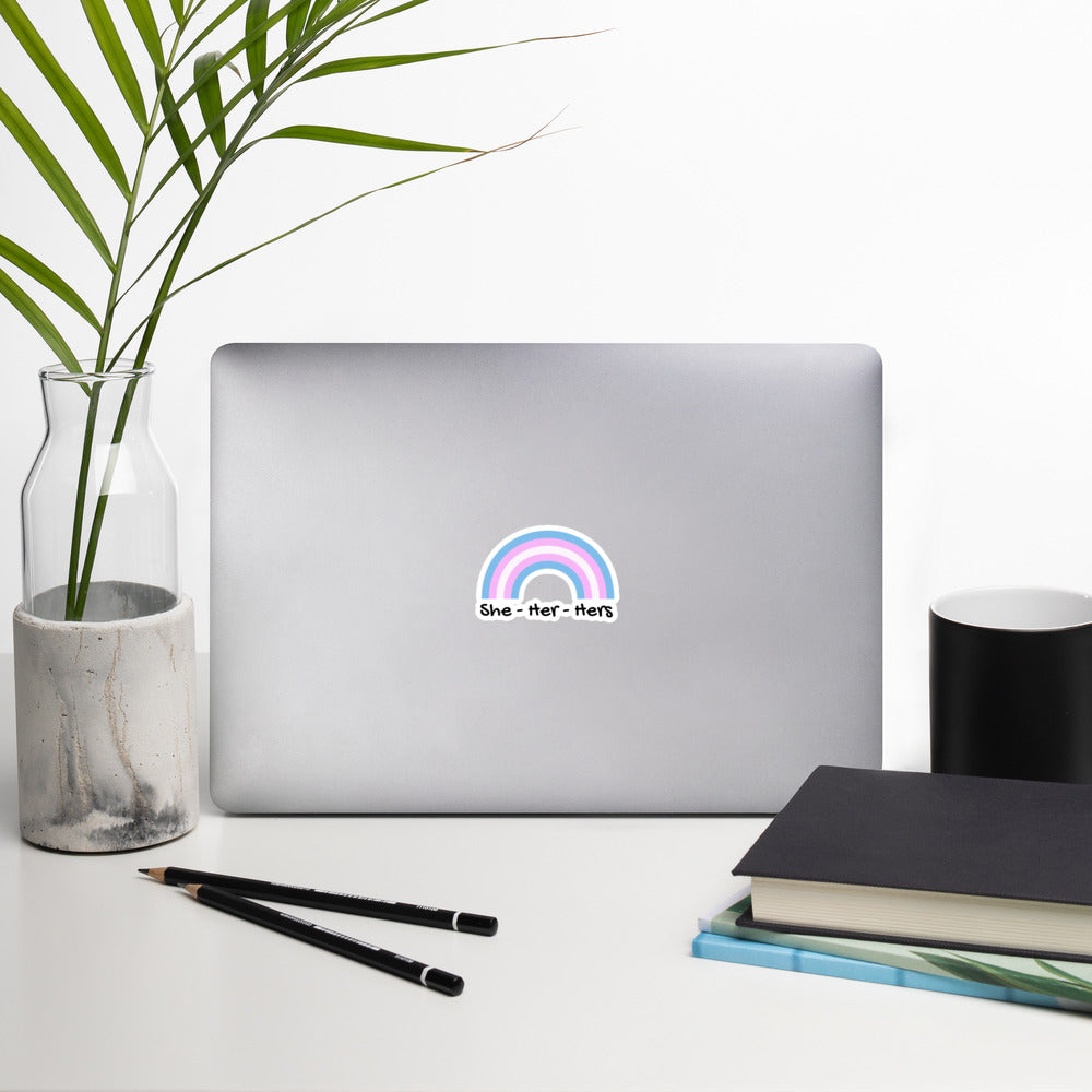 She/Her Trans Flag Sticker