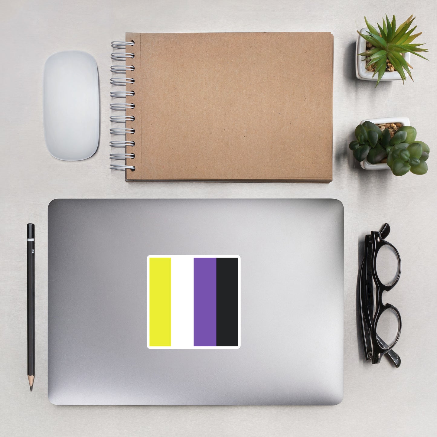 Non-Binary Flag Bubble Sticker