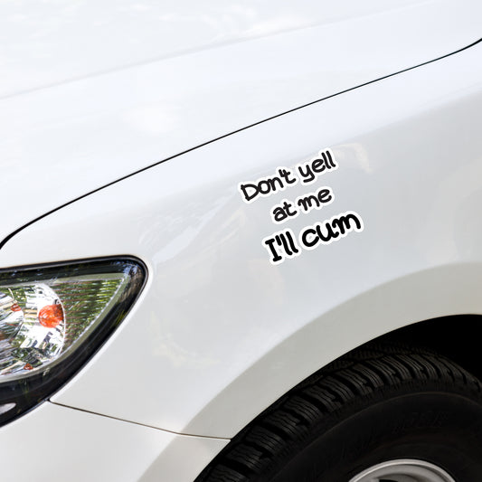 Don't Yell At Me, I'll Cum Sticker