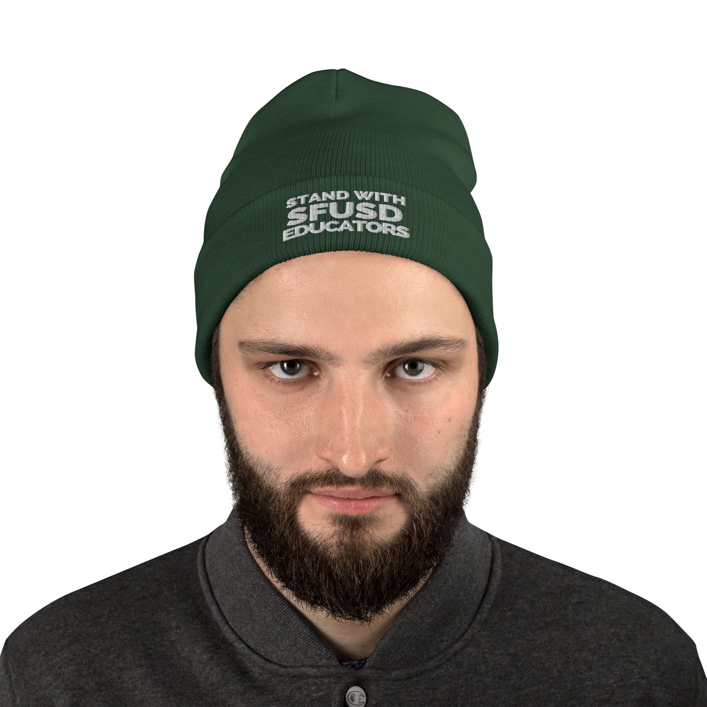 Stand with SFUSD Educators Embroidered Beanie