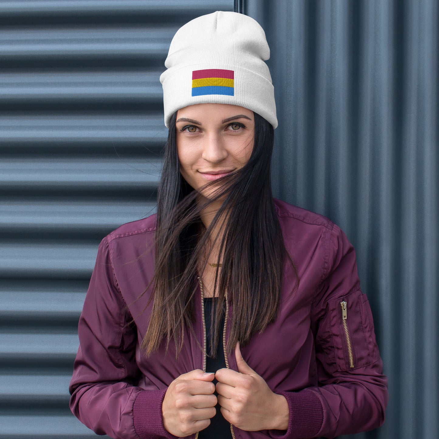 Pansexual Embroidery Beanie