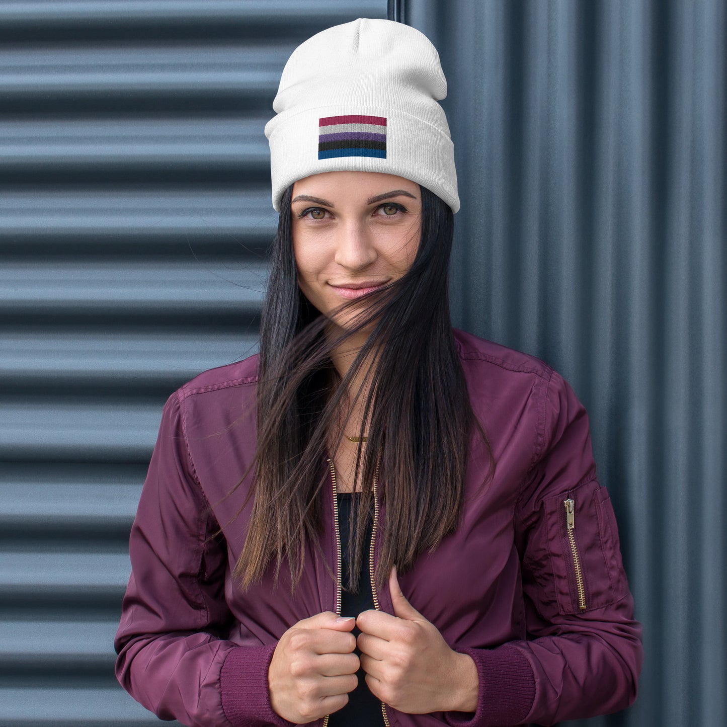 Genderfluid Flag Beanie
