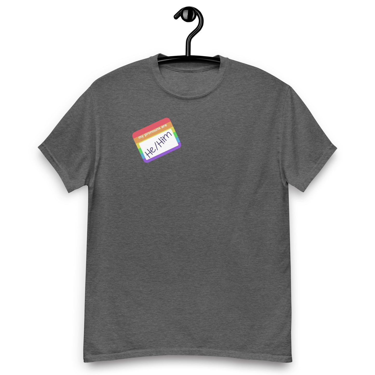 He/Him Rainbow Men's classic tee