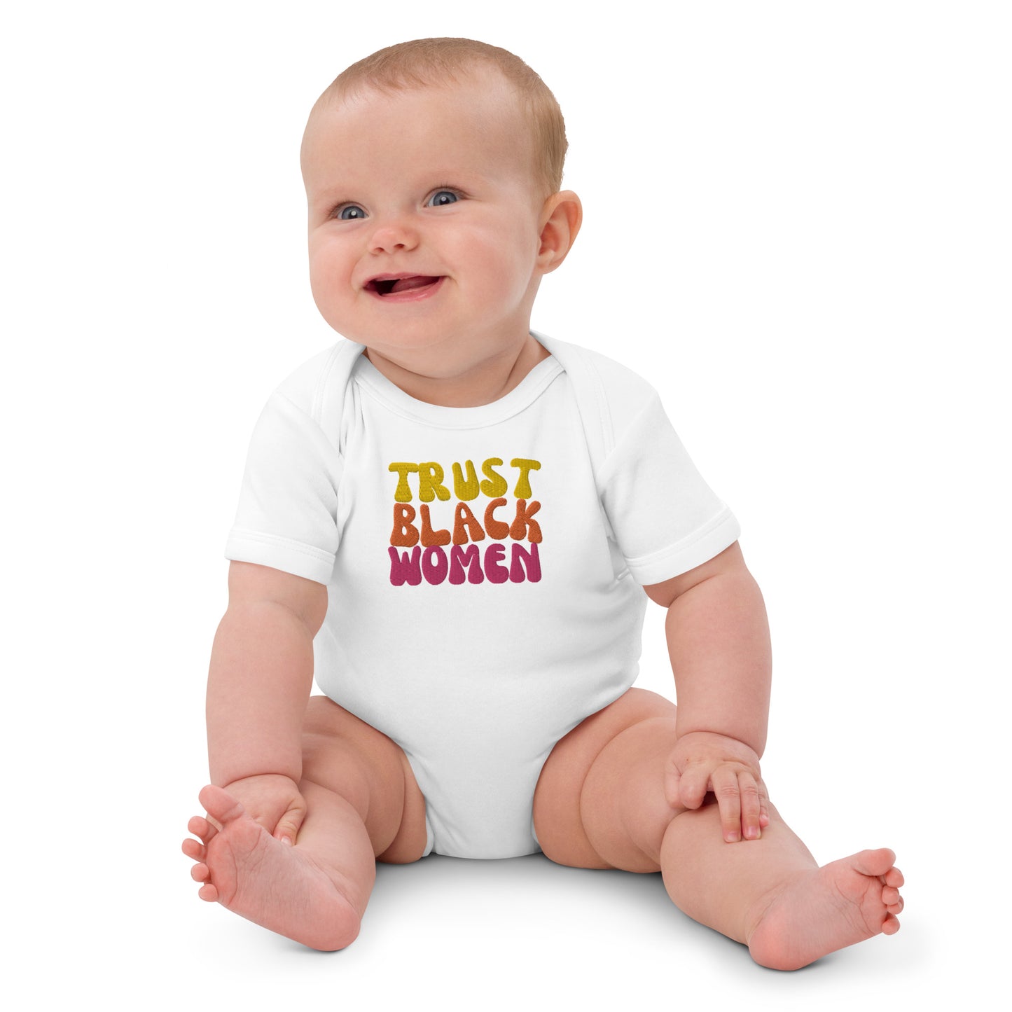 Trust Black Women Baby Onsie