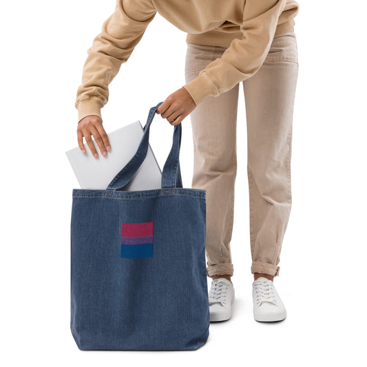 Bisexual Flag Denim Tote Bag