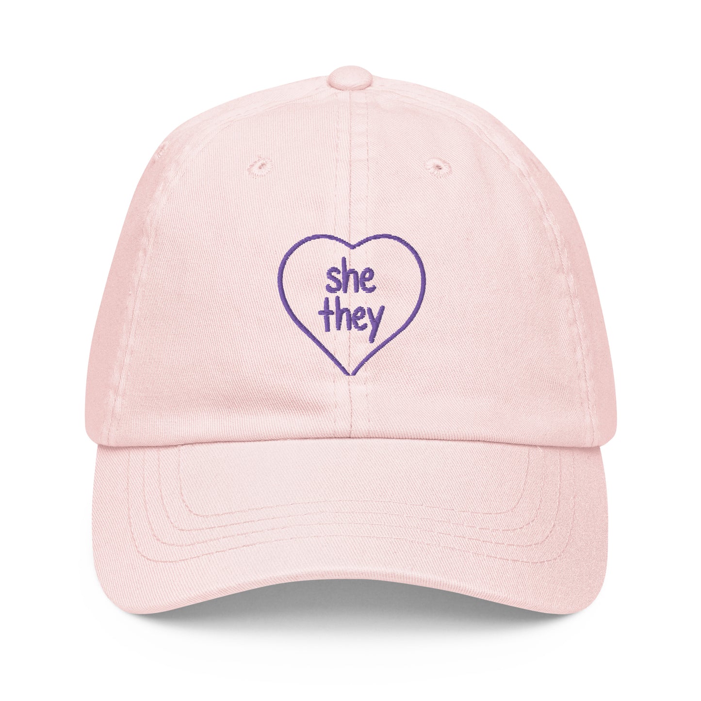 She/They Pastel Baseball Hat