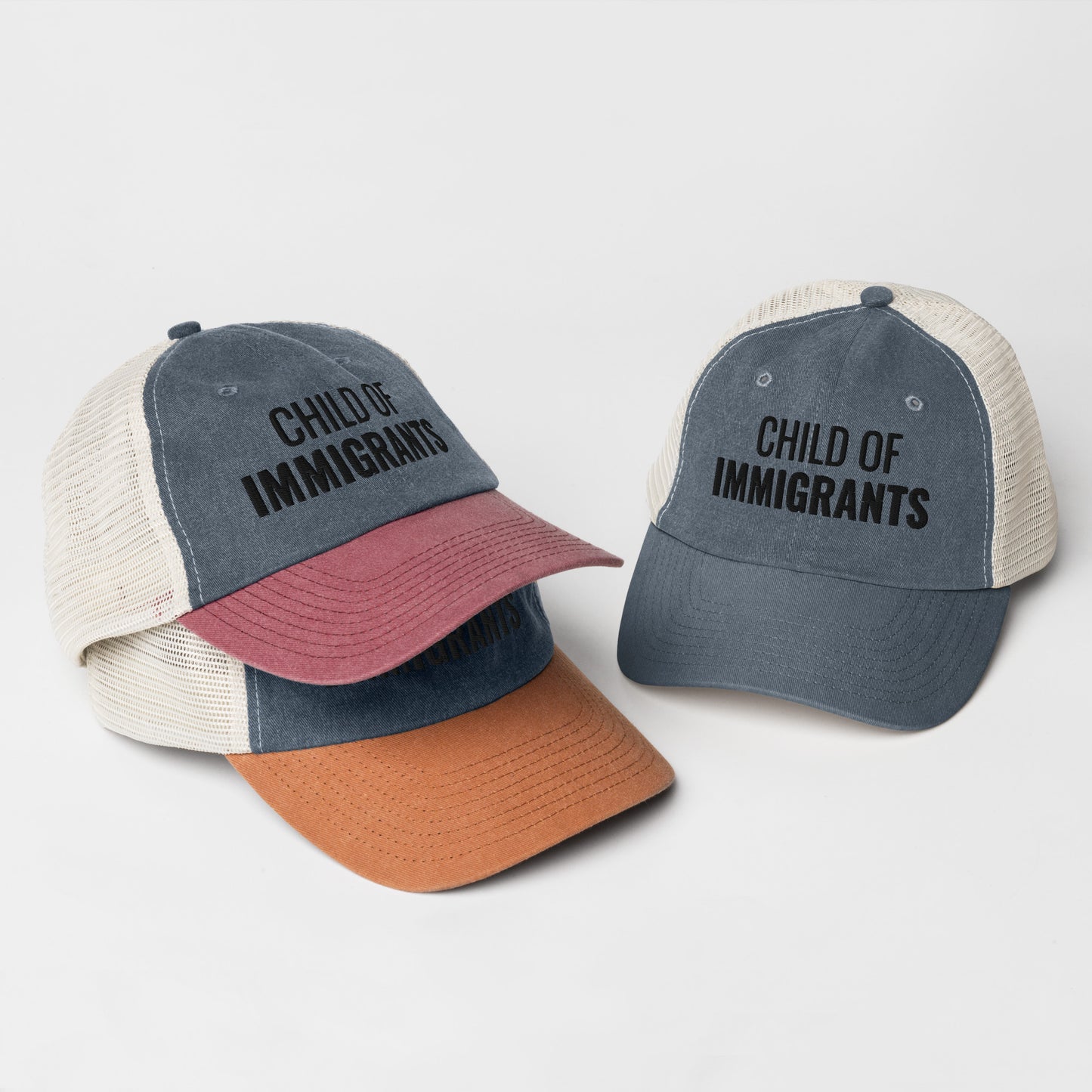 Child of Immigrants Pigment-Dyed Cap