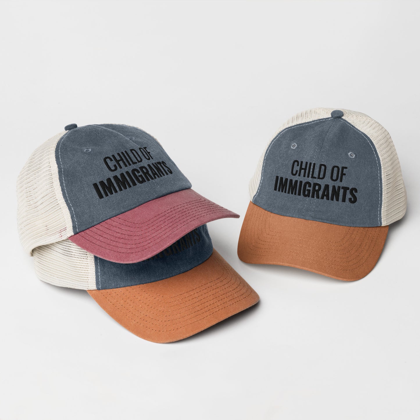 Child of Immigrants Pigment-Dyed Cap