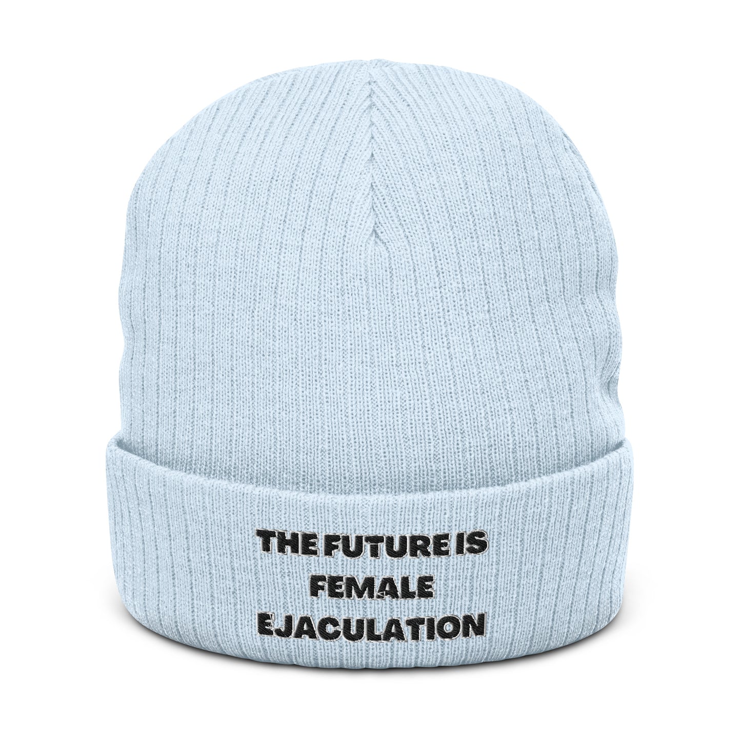 Future Is Female Ejaculation Ribbed Knit Beanie