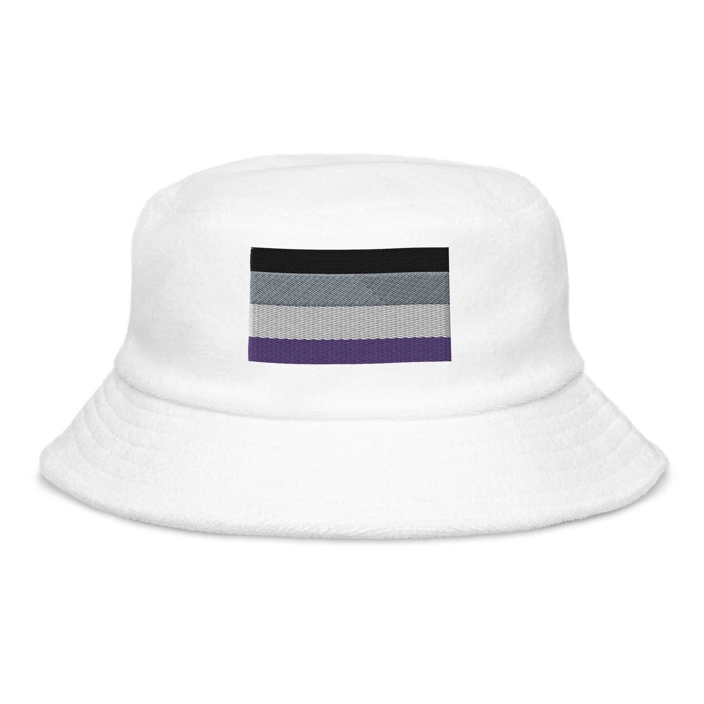 Asexual Flag Embroidery Bucket Hat