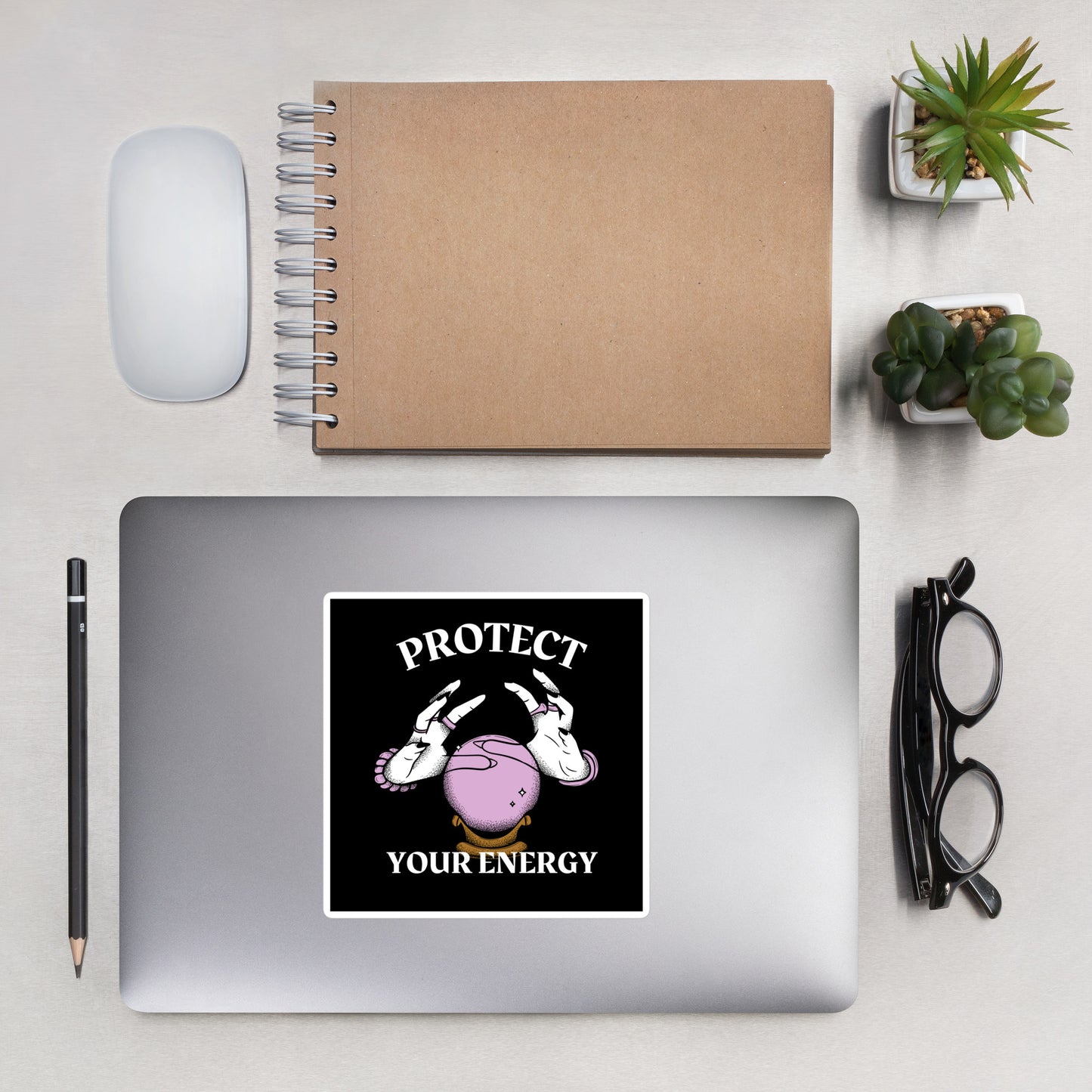 Protect your Energy Sticker (Black)