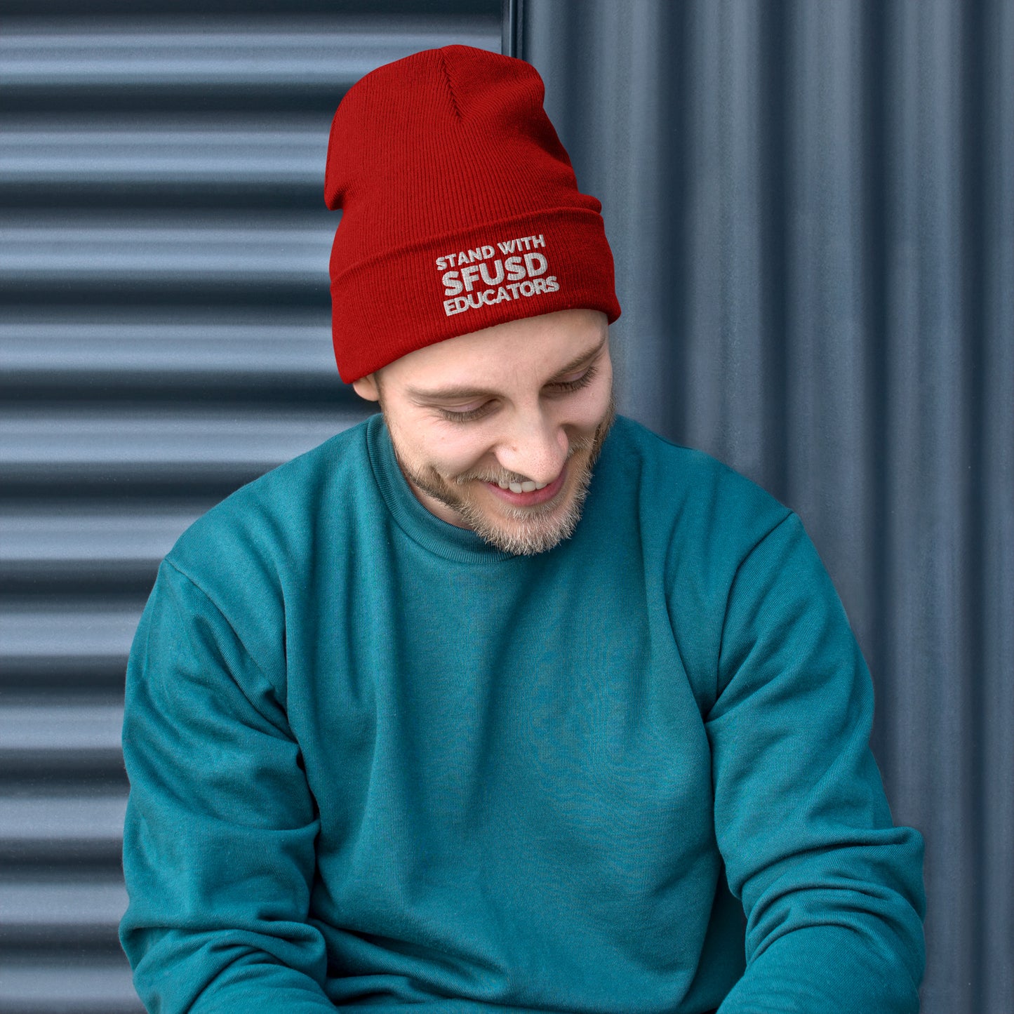 Stand with SFUSD Educators Embroidered Beanie