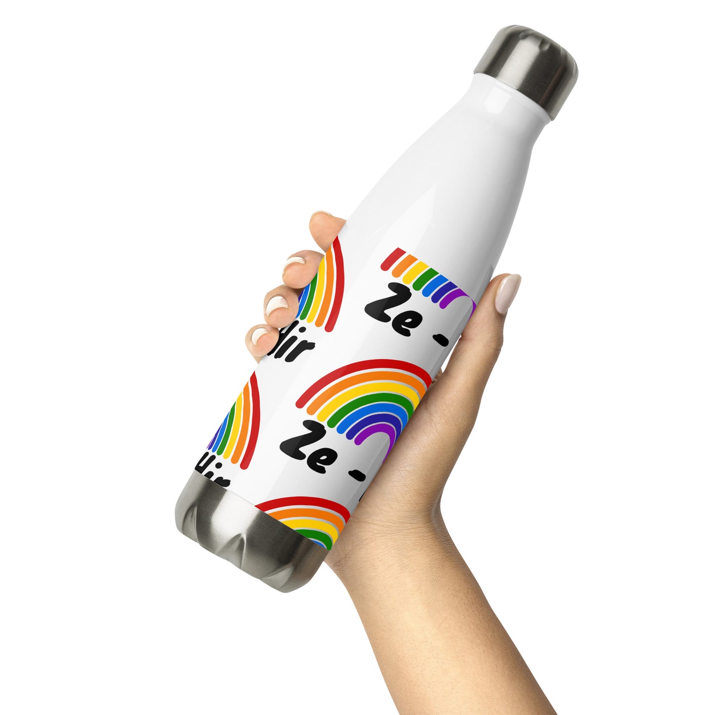 Ze/Hir Water Bottle - Rainbow
