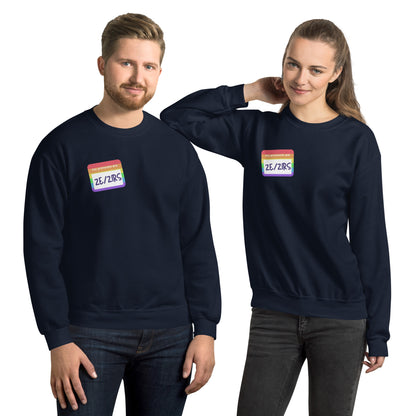 Ze/Zirs Name Tag Sweatshirt (Rainbow)