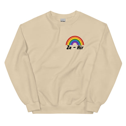 Ze/Hir Sweatshirt - Rainbow