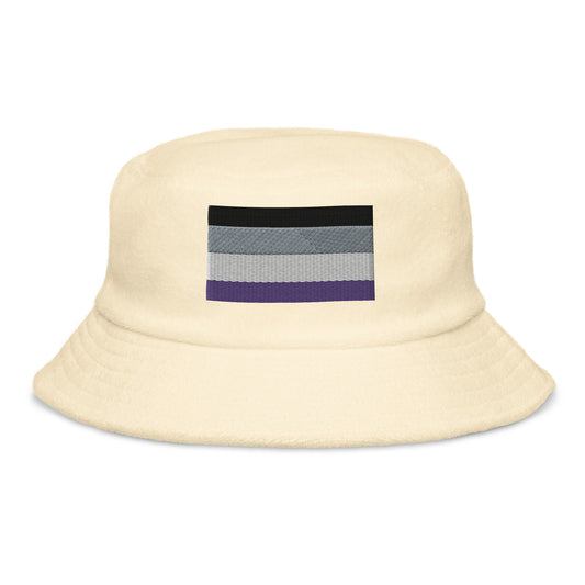 Asexual Flag Embroidery Bucket Hat